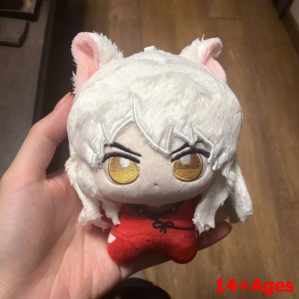 Anime Inuyasha Sesshoumaru Cosplay Keychain Q Version Plush Cotton Doll Backpack Pendant Keyring Adult Collection Accessories