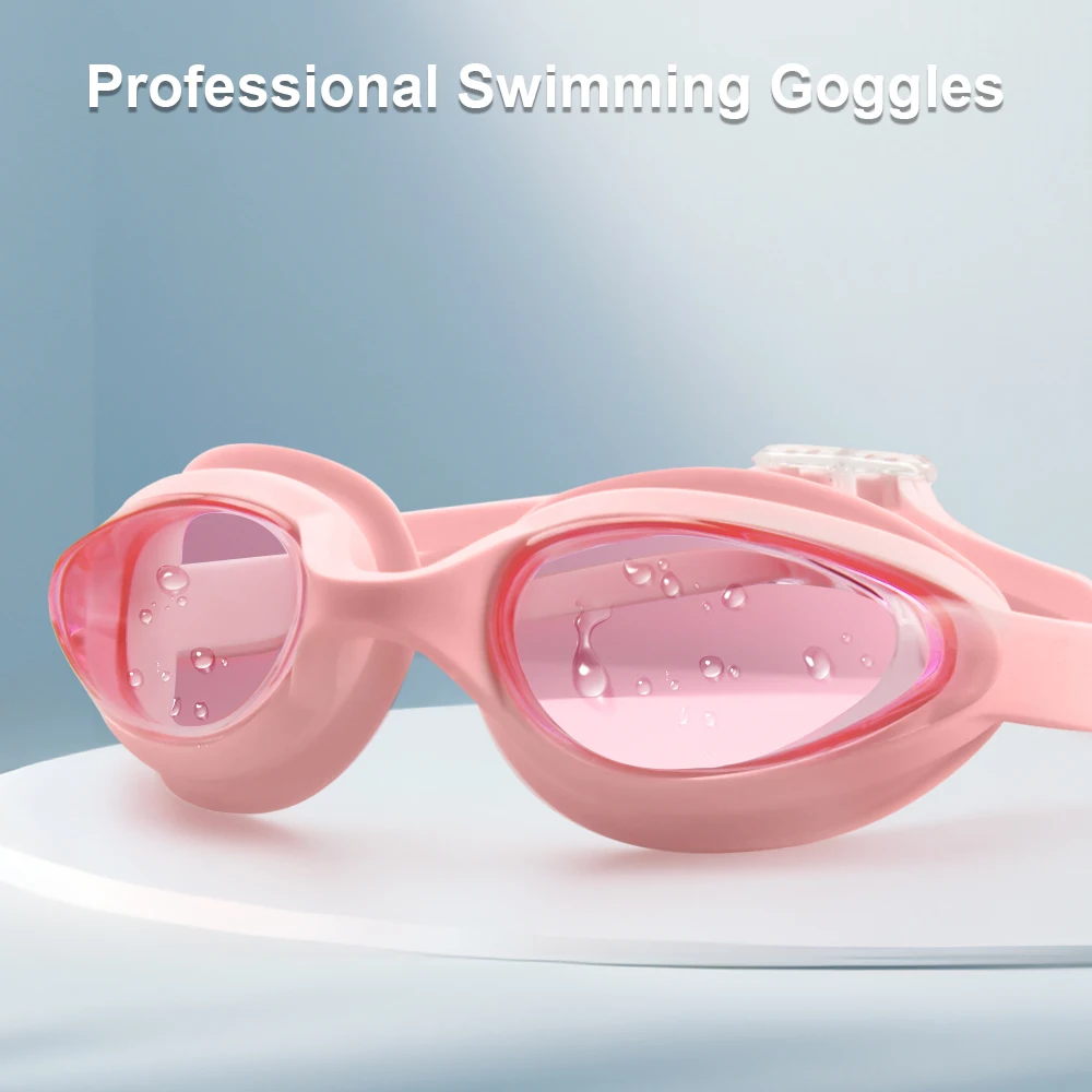 Professional Adult Anti-Fog Swim Goggles with HD Wide-Angle PC Lens Adjustable Waterproof Swimming Glasses