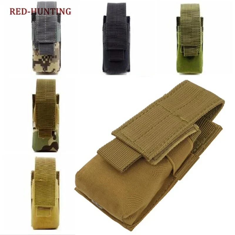 

Outdoor Hunning Molle Flashlight Bag 600D Nylon Tactical Flashlight Bag Holster Magazine Storage Bag Tactical Pouch