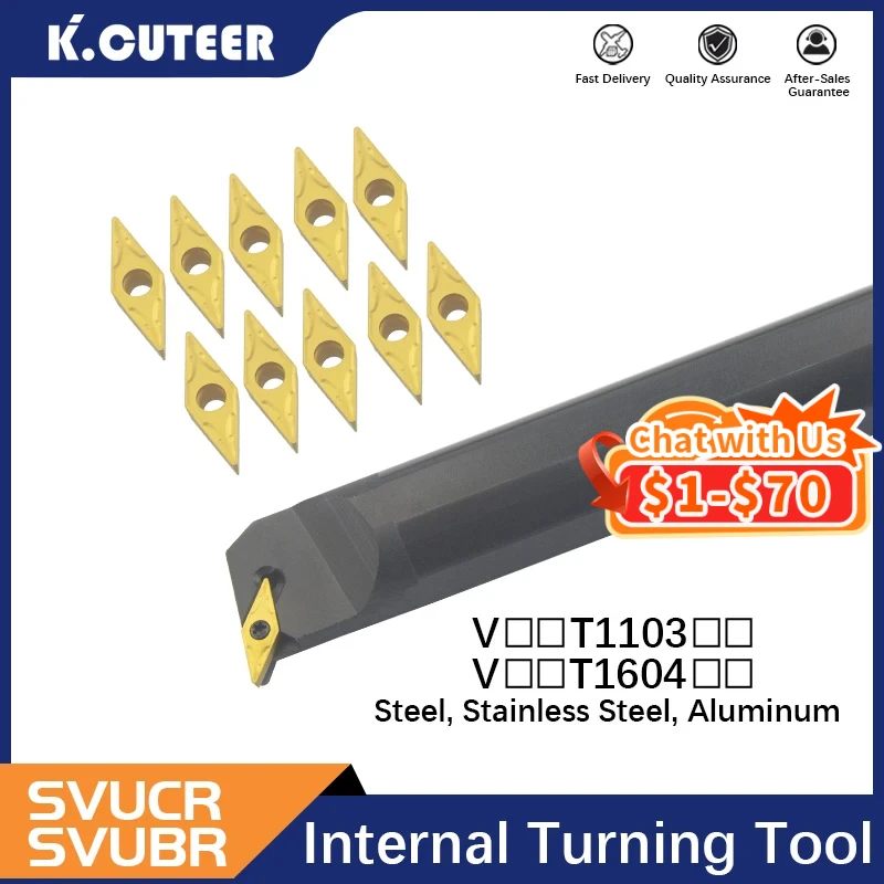 SVUCR/SVUBR S16Q-SVUCR11 S20R-SVUBR11 보링 바 가공 금속 커터 초경 인서트 VBMT 선반 내부 구멍 선삭 공구 홀더