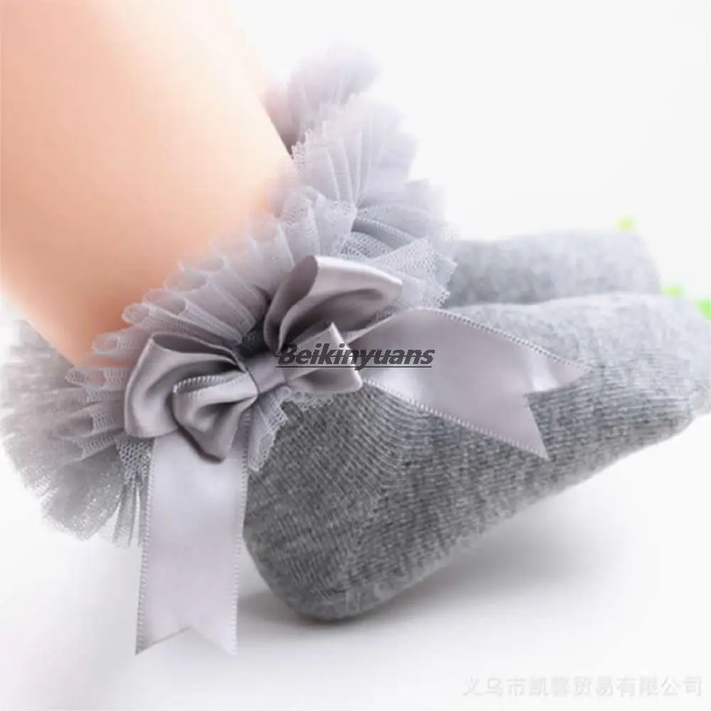 

Infant Toddler Baby sock Girls Kids Princess Bowknot Lace Floral Short Socks Cotton Ruffle Frilly Trim Ankle Socks