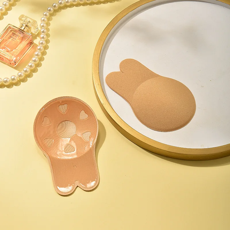 A Pair of Breathable Silicone Breast Patches with High Texture, Lifting Rabbit Ears and Chest Patches, Anti Glare and Anti Saggi