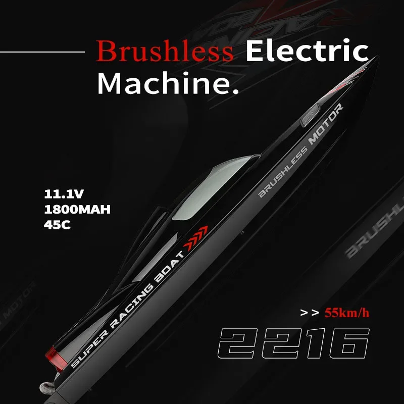 WL916 High Speed 55KM/H RC Racing Boat 2.4GHz Waterproof Remote Control Speedboat with Low Battery Alarm for Adults & Kids