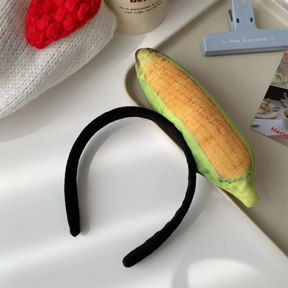 شخصية Kawaii مقلد الغذاء الشعر هوب أغطية الرأس الكورية نمط الفواكه عقال الموز البطاطس الخضار العصابات الشعر يوميا