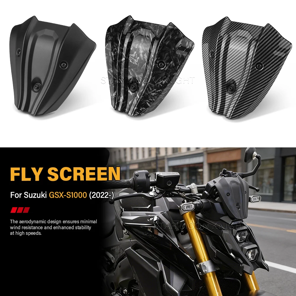 Motorcycle ABS Sport Windshield Small FLY SCREEN For Suzuki GSX-S1000 GSXS 1000 GSX S1000 2022- WindScreen Windshield Deflector