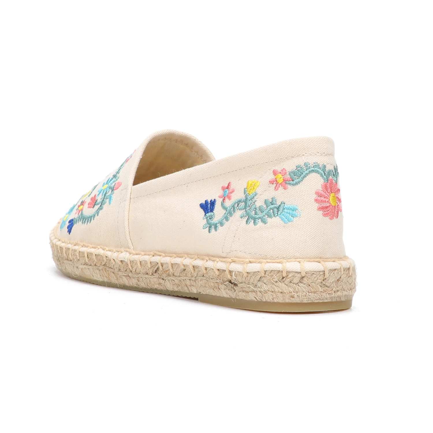 Women\'s Espadrilles Shoes Slip-on Flats with Non-Slip Rubber Sole Comfortable embroidered cloth shoes