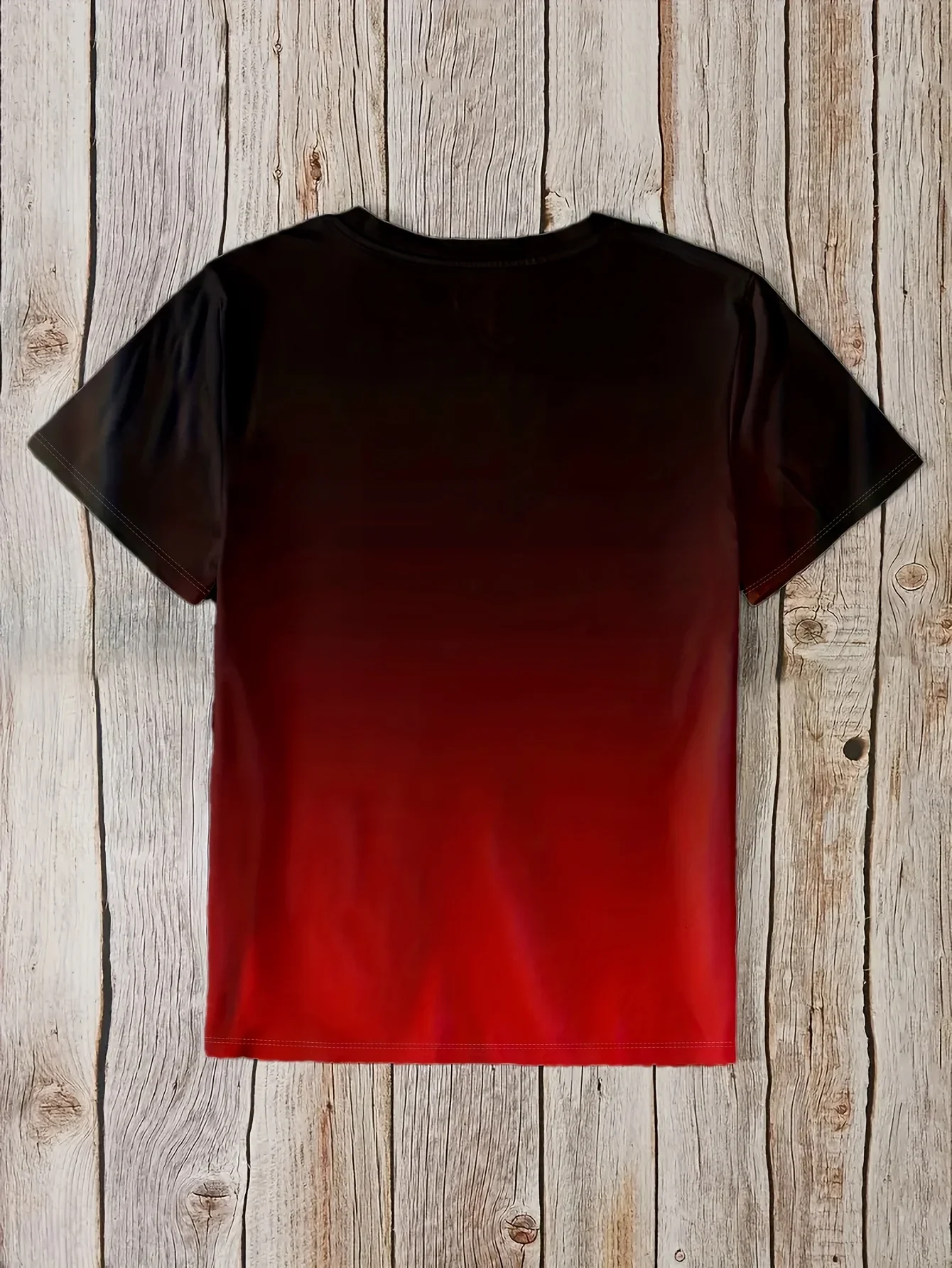 Modna i wygodna koszulka damska Plus Size 1XL-5XL, codzienna, miękka, czarno-czerwona koszulka z dekoltem w serek.