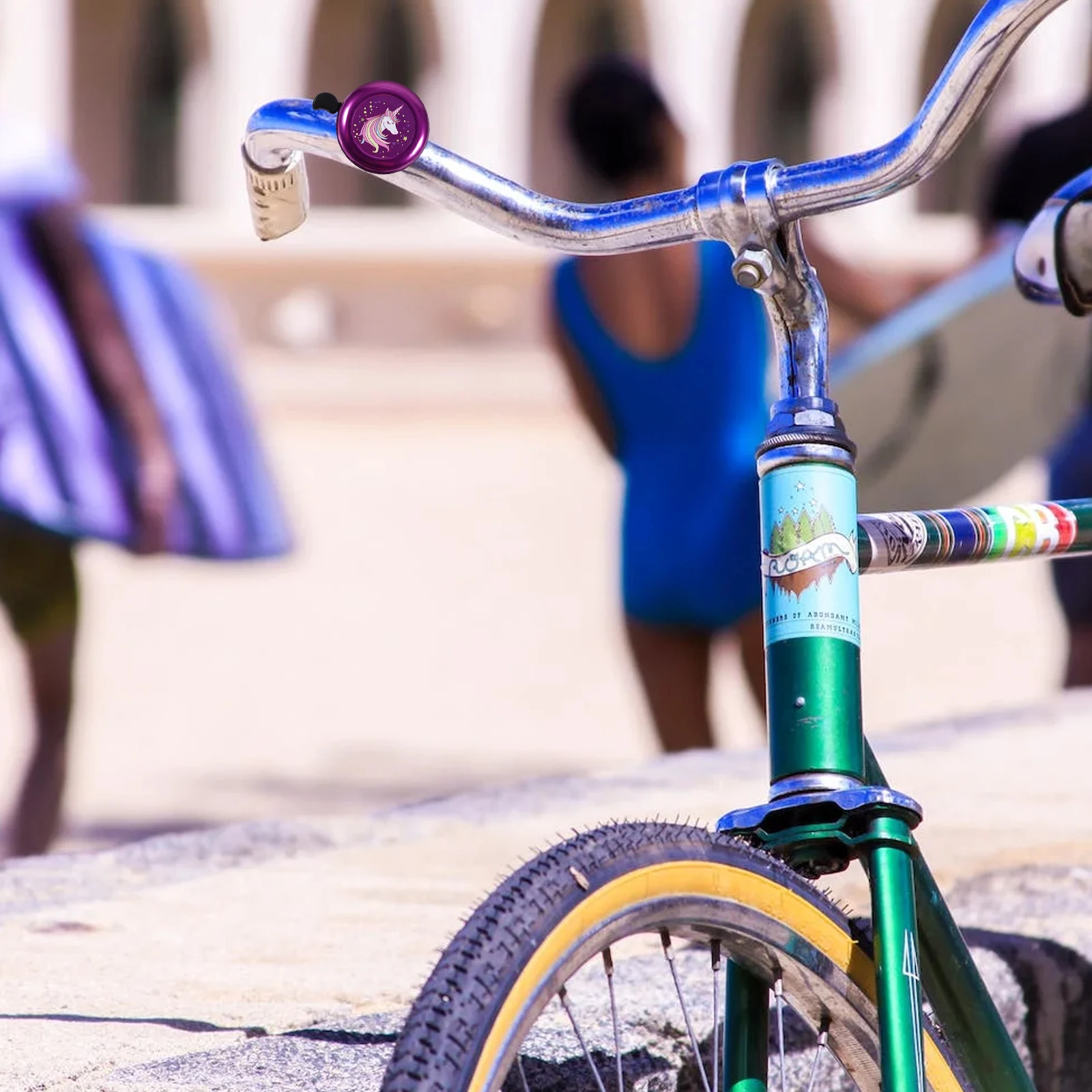 Timbre de manillar transparente para niños, campana de dibujos animados, alarma de advertencia fuerte, sonido claro, timbre de bicicleta para niños,