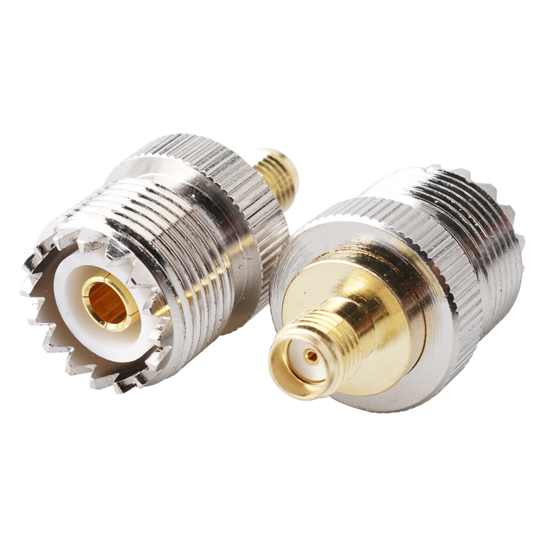 xinangogo 2pcs UHF SO239 PL259 to SMA Male Plug & Female Jack RF Coaxial Adapter Connector Wire Terminals Straight Brass