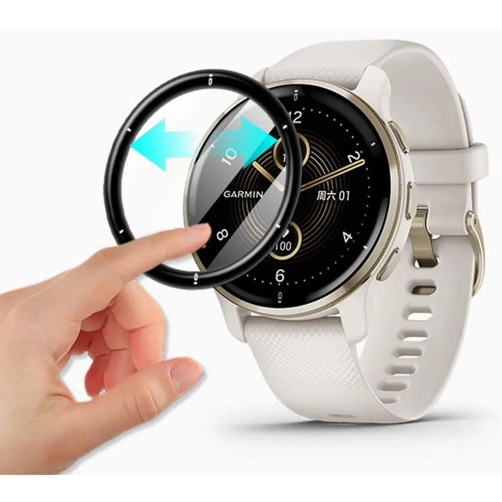 BEHUA 3D zakrzywiona krawędź folia przezroczysta pełna osłona ekranu dowód folie ochronne dla Garmin Venu 2 2S / 2 Plus akcesoria do inteligentnego zegarka