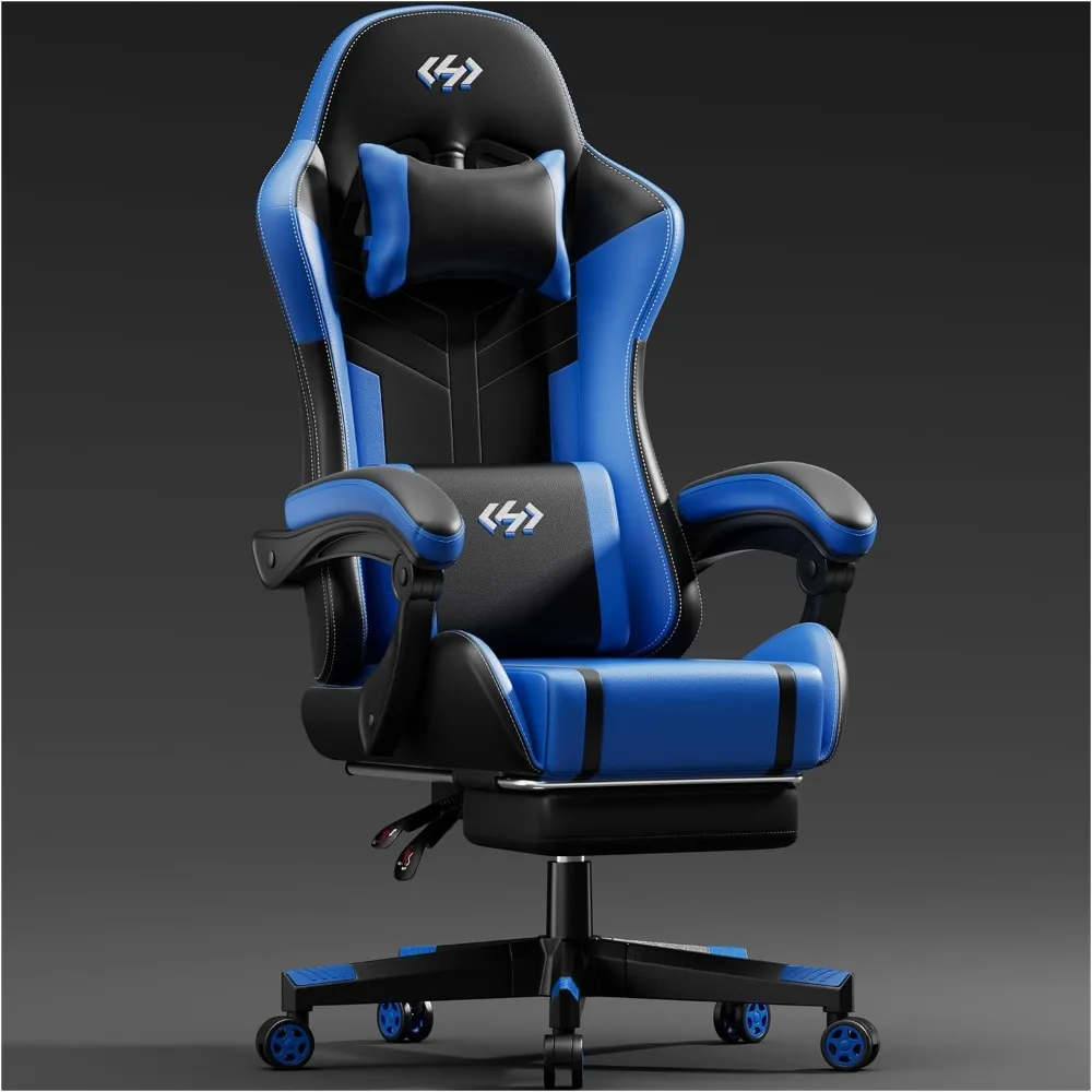 

Gaming Chair with Pocket Spring Cushion, Video Game Chair, Gaming Computer Chair, Ergonomic Chairs for Adults with Headrest and