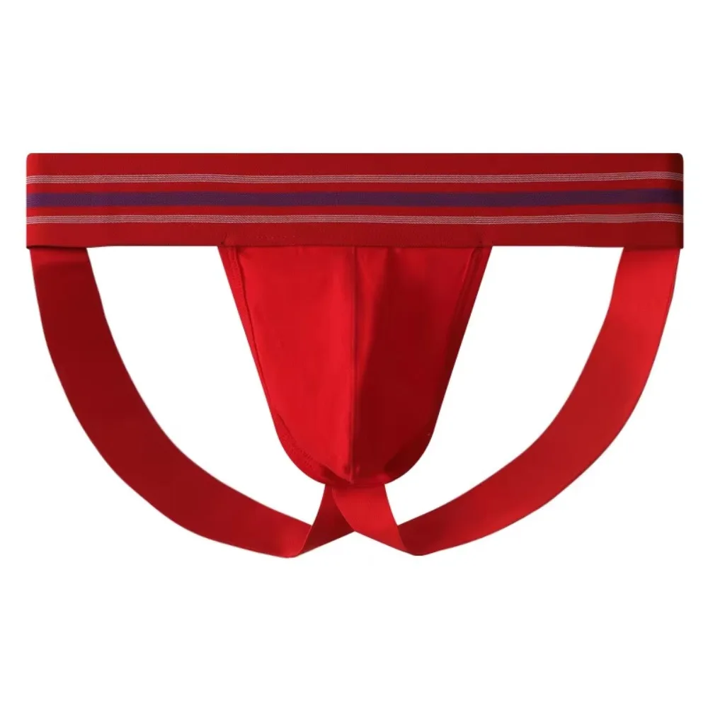 Breathable Cotton U Convex Pouch Thong Elastic Open Buttocks Low Waist Underpants Low Waist Hip Lift Underwear For Gays