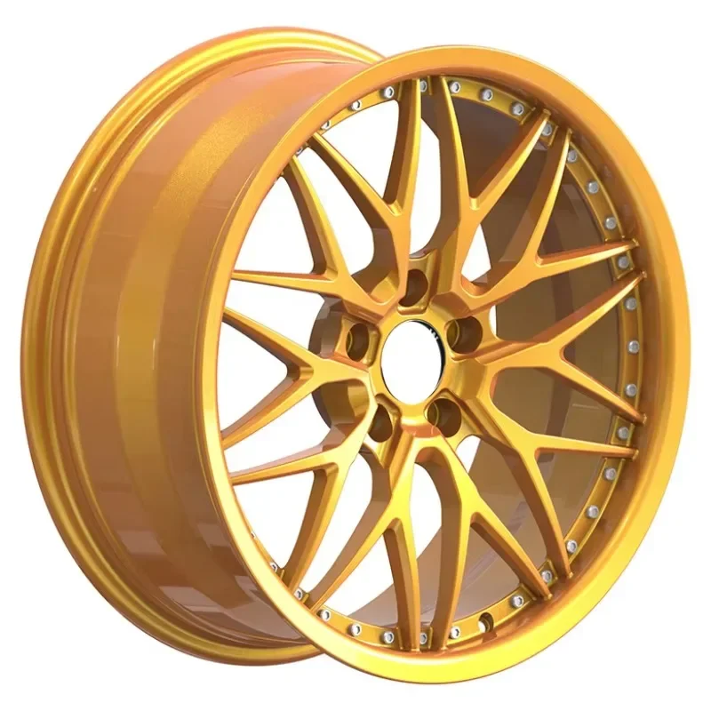 

Custom Movement Style Forged Aluminum Alloy Car Wheels 20 Inch 2 Piece Golden Wheels