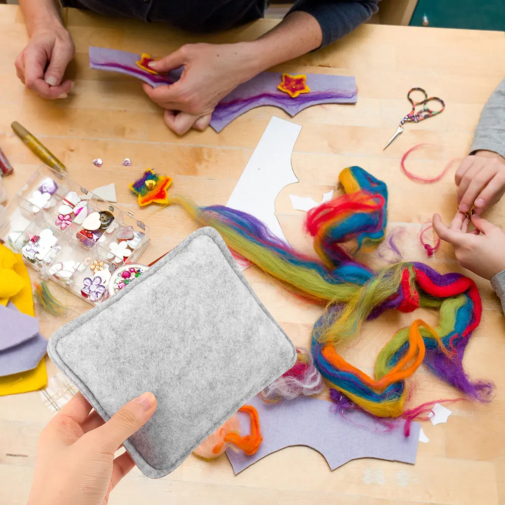 

3pcs 28.5x28cm 28x23cm Felt Pad Needle Felting Mat Cushion Durable Craft Tool Sofa Base Outdoor Garden Household