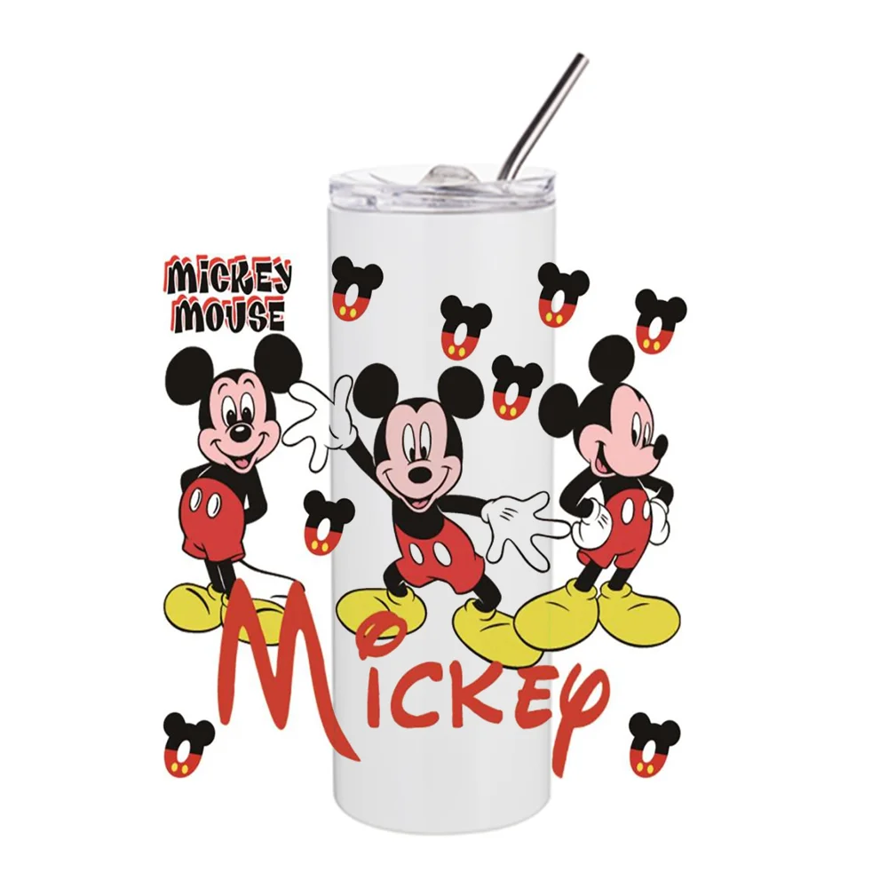 

Miniso 3D Cartoon Mikey Mouse Design 20oz Tumblers Waterproof UV Cup Wrap Transfers Stickers DIY Washable Mug Decal Sticker