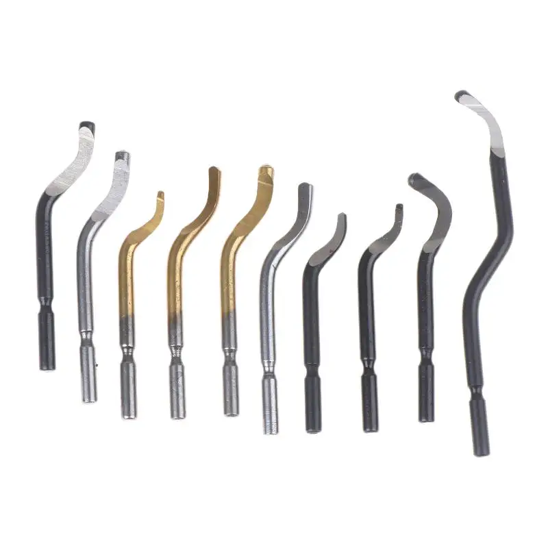 10 peças bs1010 bs1012 bs1018 bk3010 bs3010 ferramenta de limpeza de rosca interna lâminas giratórias de alta velocidade de 360 graus para sistema de rebarbação