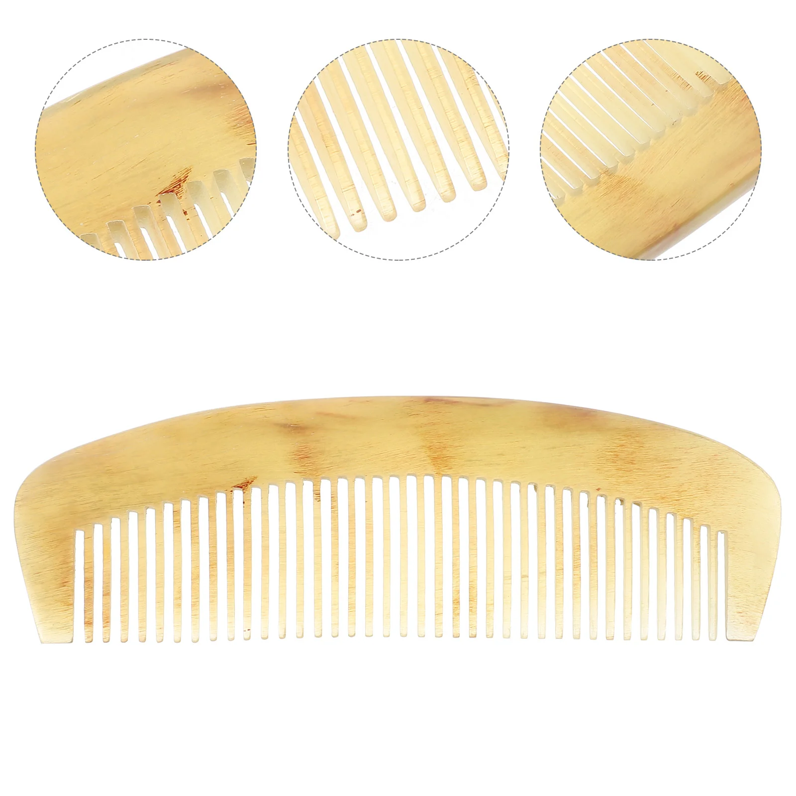 

Natural Horn Comb Hair for Women Modeling Prevent Loss Brush Breakage Small Size