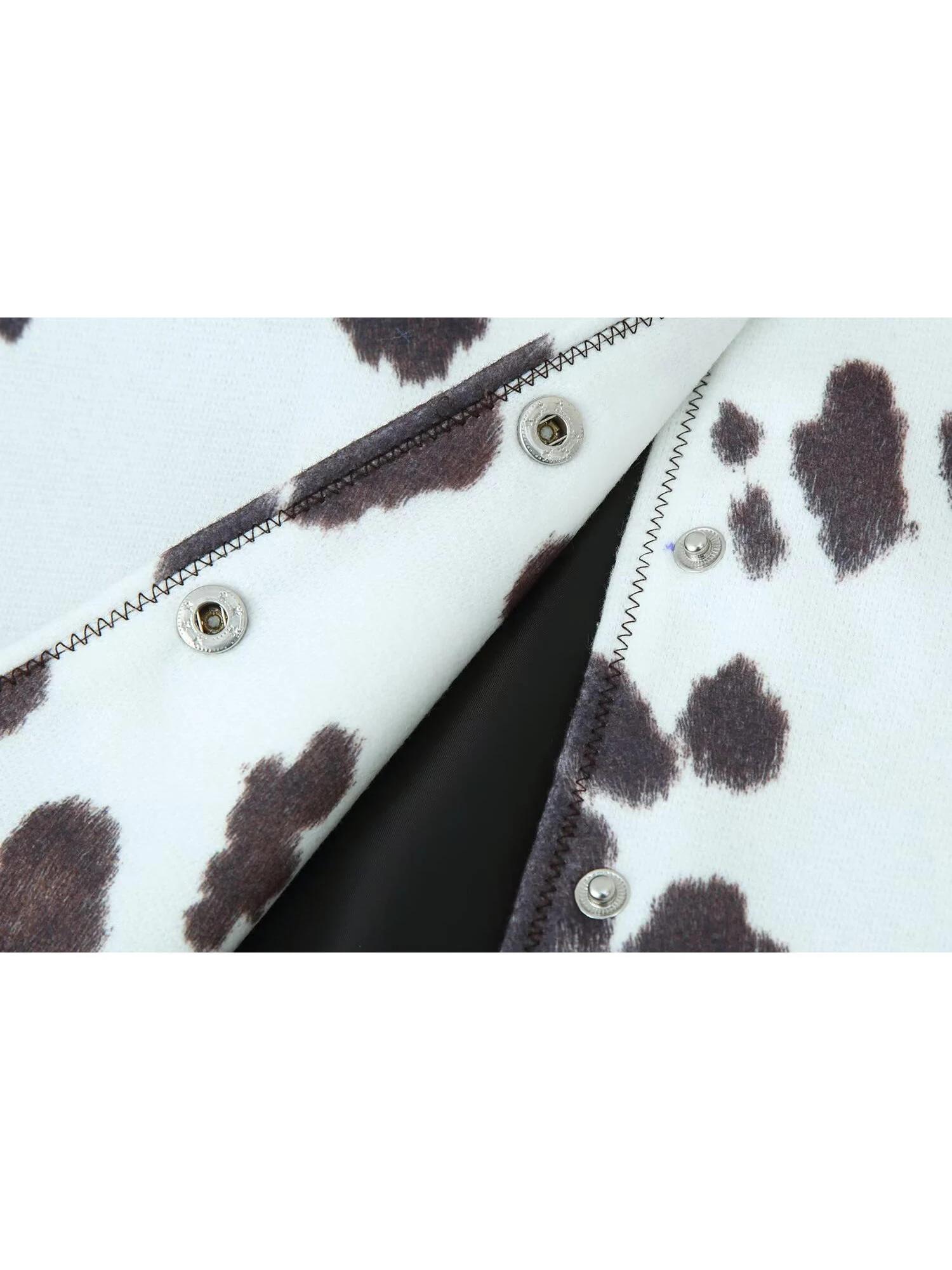 Women White Leopard Winter Jacket Coat Vintage Fashion Streetwear Long Sleeve Print Cropped Jacket Outerwear 2000s Clothes 2025