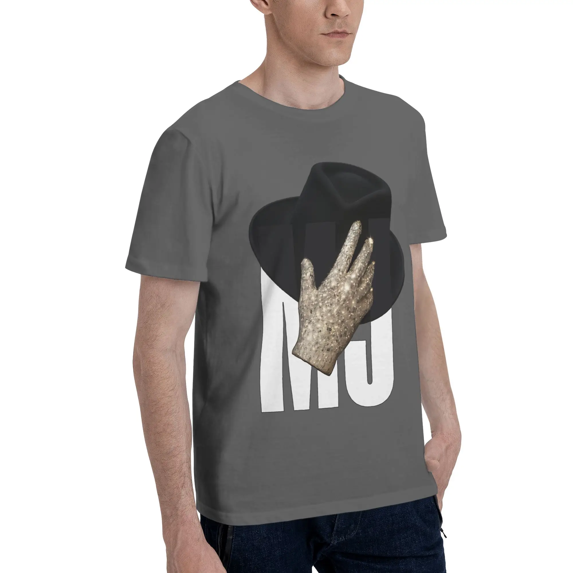 MJ Legacy – Iconic Hat & Sparkling Glove Tribute Funny 100% Cotton T-Shirt MJ Tees Tops For Men