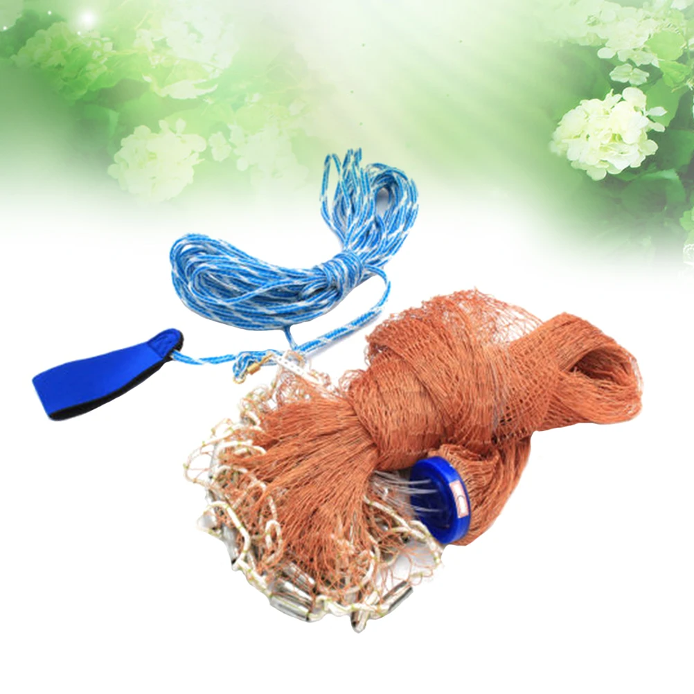 

Fish Throw Net Hand Fishing Nets Foldable Bait Cast American Style Throwing Portable Landing