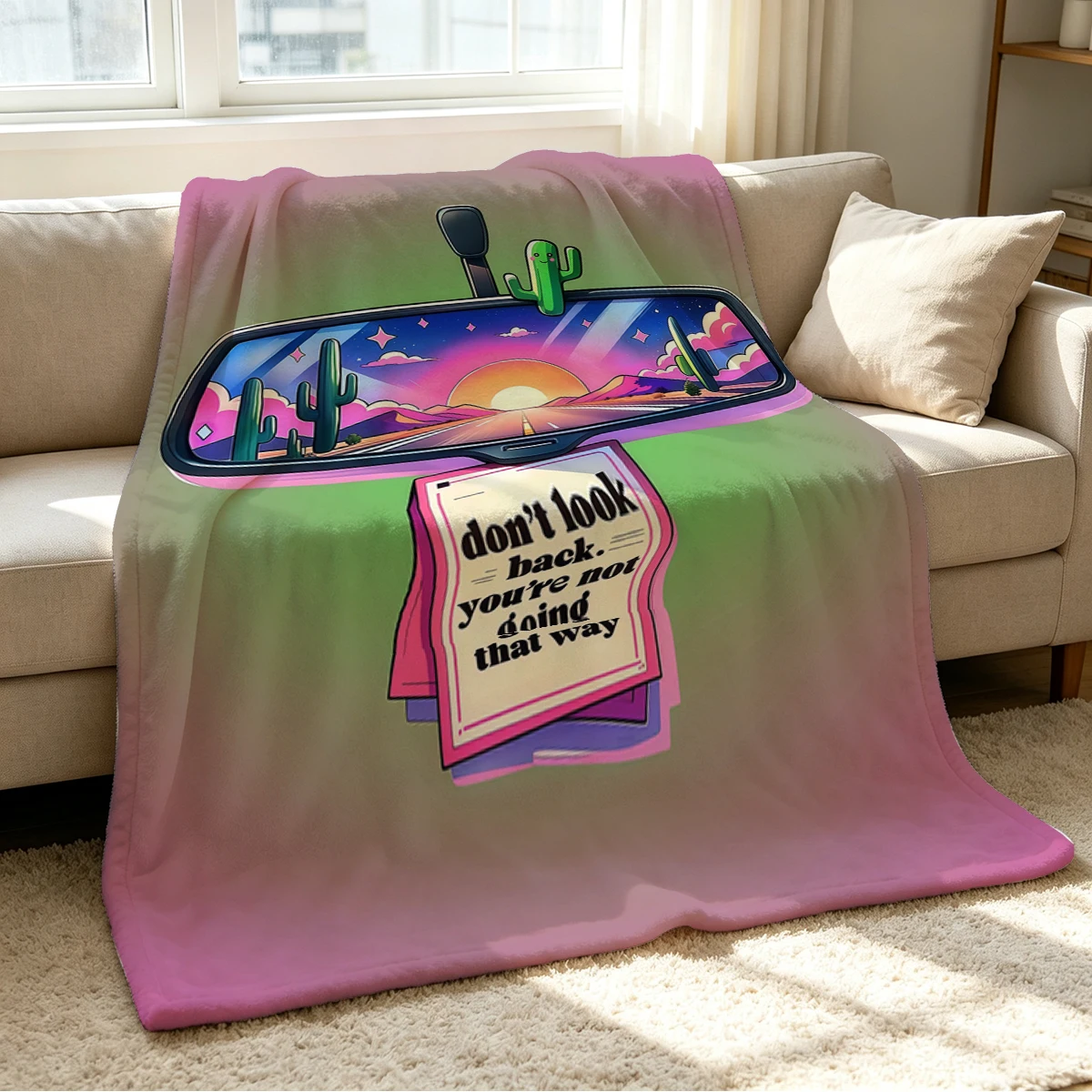 Forward Road Blanket Soft Cozy Throw for Sofa Bed Festive Holiday Decor Gift for Kids and Adults,Lightweight and Warm