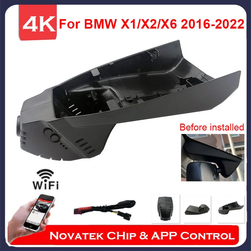 

Видеорегистратор с Wi-Fi, 4K, для BMW X1/X2/X6 F25 F10 F30 F36 X5 F15 535i GT 2016-2022
