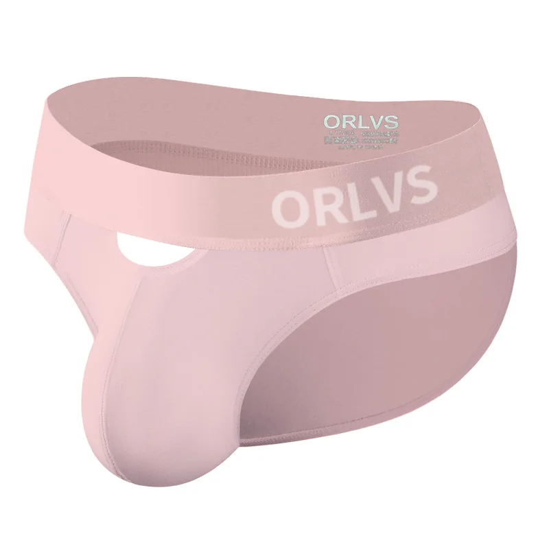 Orlvs-男性用のフロントとバックの中空トライアングルパンツ、ローウエスト、セクシーなモーダル、or6215