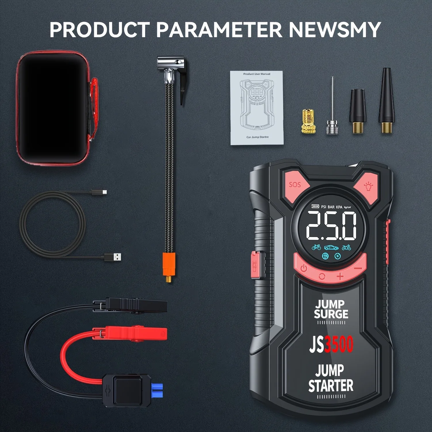 5-in-1 3000A Jump Starter 6