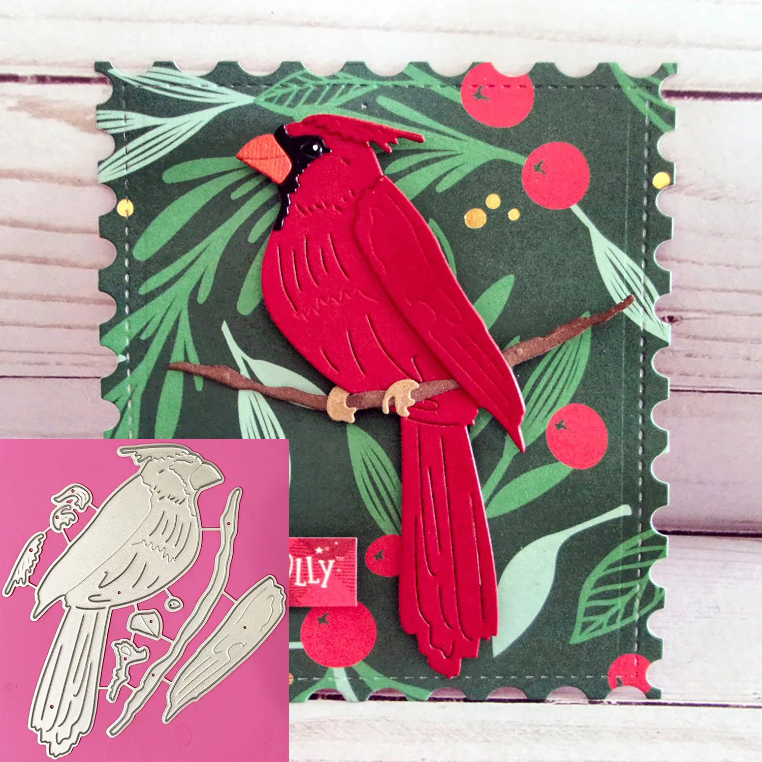 New Christmas Red Lucky Bird Metal Cutting Dies Cute Cardinal Stencil for DIY Scrapbooking Paper Cut Gift Cards Decorative