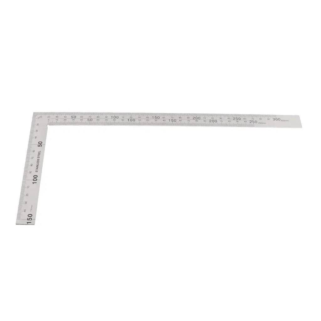 Right Angle Ruler Stainless Steel 90 Degree Square Angle Metric Ruler