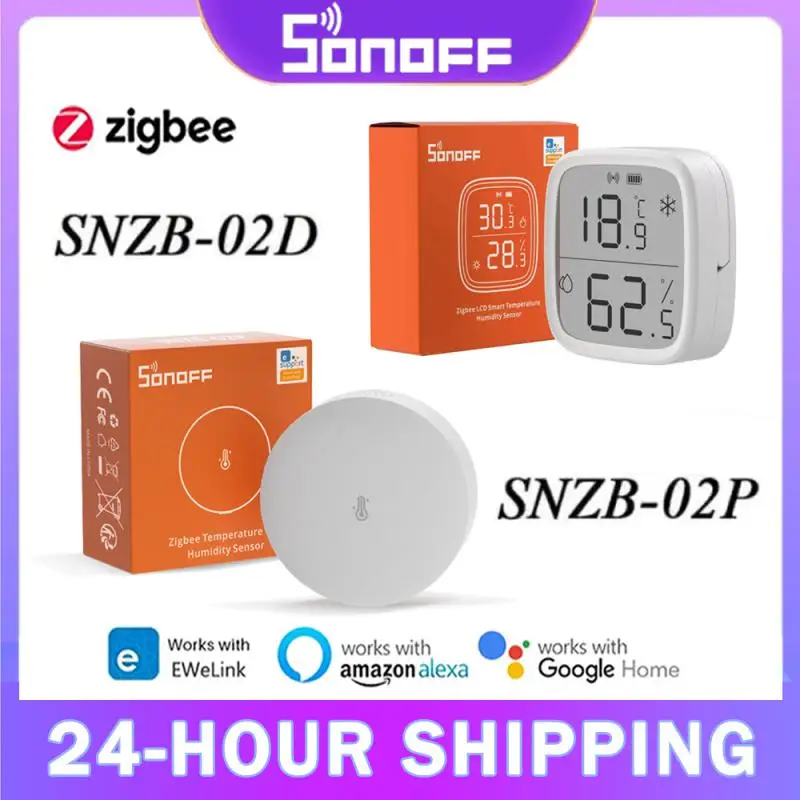 

SONOFF SNZB-02P/02D Temperature Humidity Sensor Zigbee Monitor Smart Home Automation Kits Control Via eWeLink Alexa Google Home