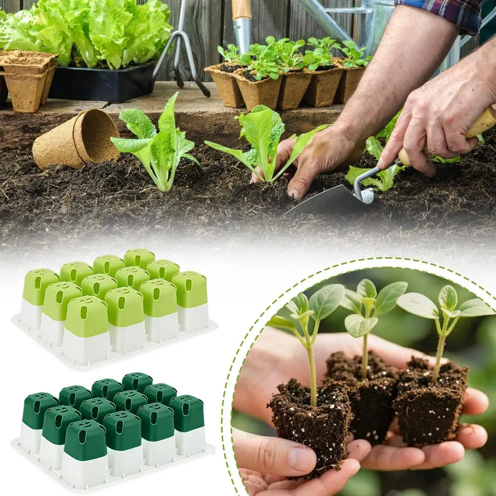 12-well Plastic Seedling Pot Succulent Sowing Seedling Box Insulated Seedling Tray
