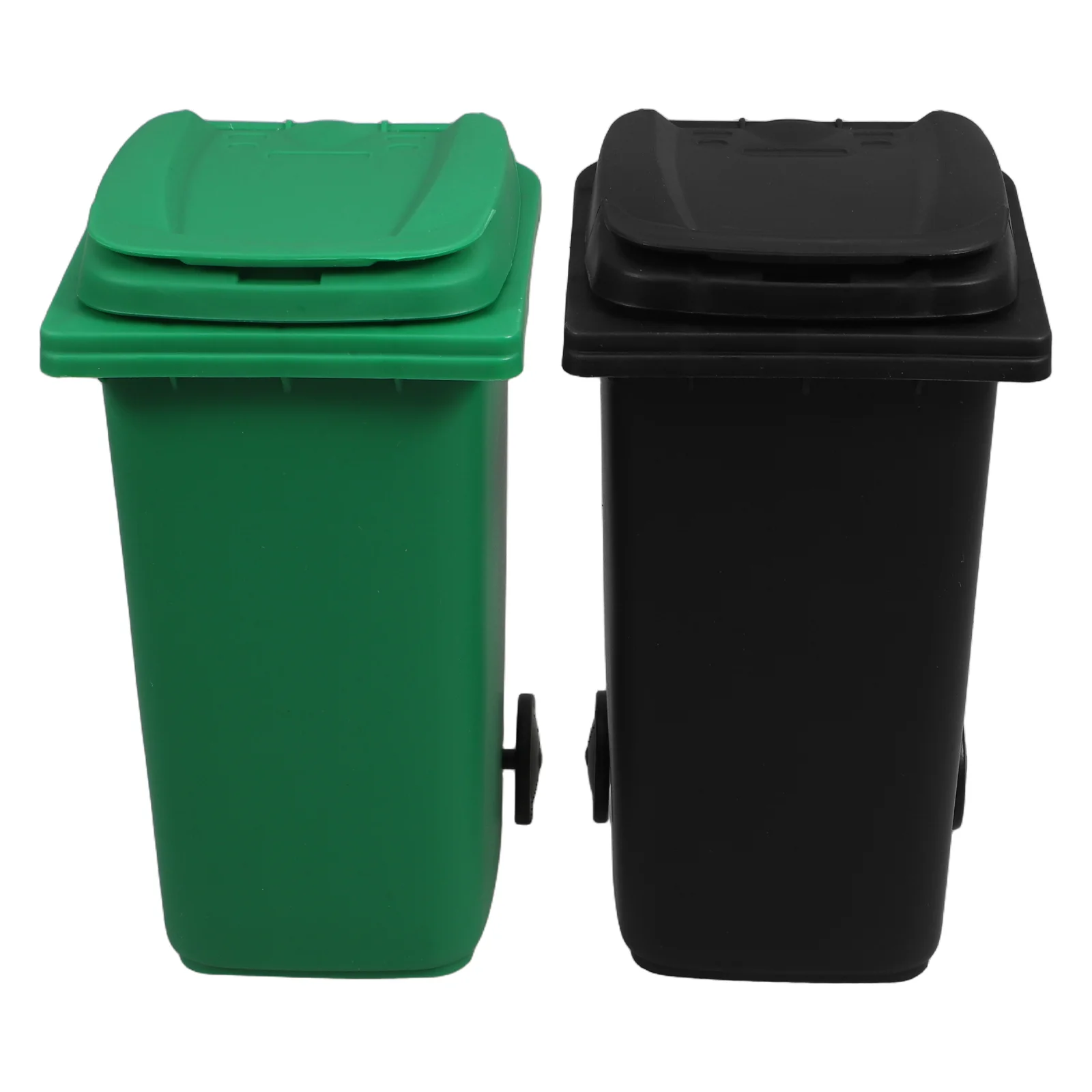 

2 Pcs Mini Trash Can Pen Holder Creative Bin Tabletop Pencil Desk Recycling Small Miniature Tiny