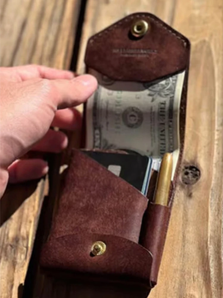 محفظة نقود مع فتحة قلم مدمجة ومشبك لبطاقة الهوية مع جيب نقود ومحفظة رفيعة وبسيطة لهدية التخرج والاستخدام اليومي