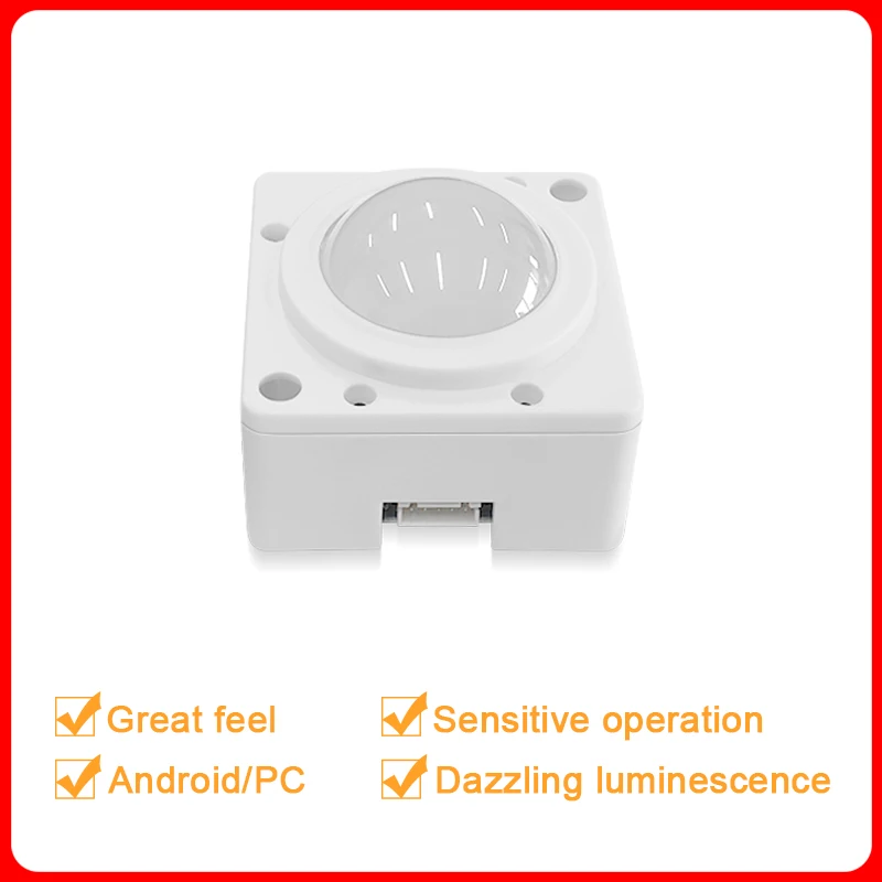 ماوس USB مضيء بإضاءة LED لكرة التتبع، قطر 2 بوصة لنظام التشغيل Windows، Linux، Android Arcade Game، يدعم توصيل المقابض ولوحات المفاتيح #2