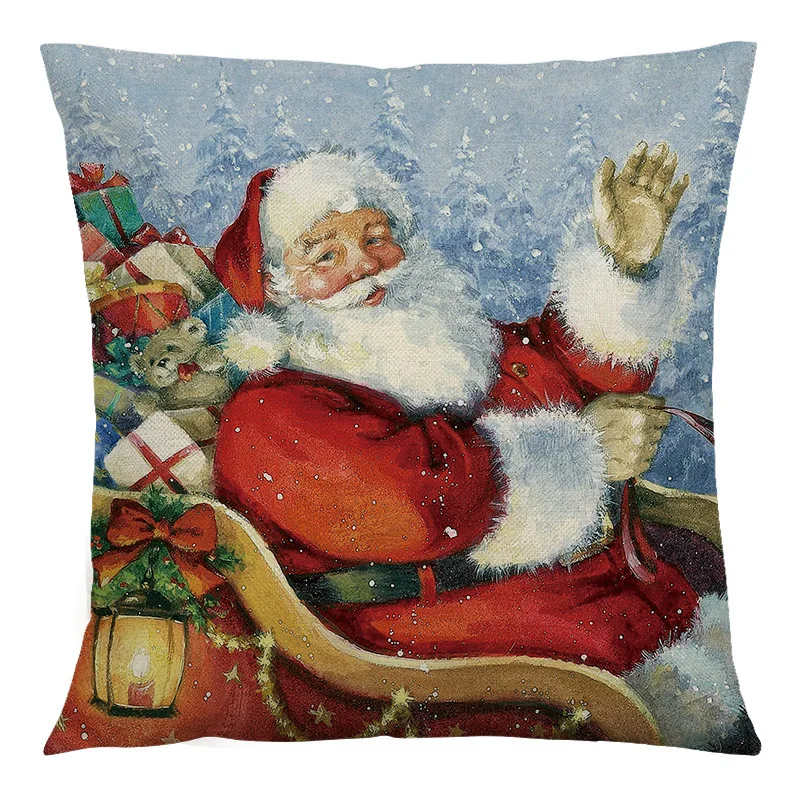 Cartoon Santa Claus Pillow Case, Popular Nordic Cross-border Cushion  for Living Room and Bedroom