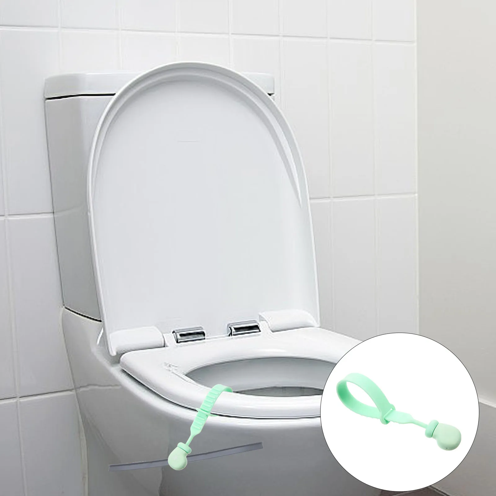 مقبض رفع مقعد المرحاض من السيليكون، تصميم إبداعي أحمر لسهولة الاستخدام، مقبض رافع لمقعد المرحاض في الحمام