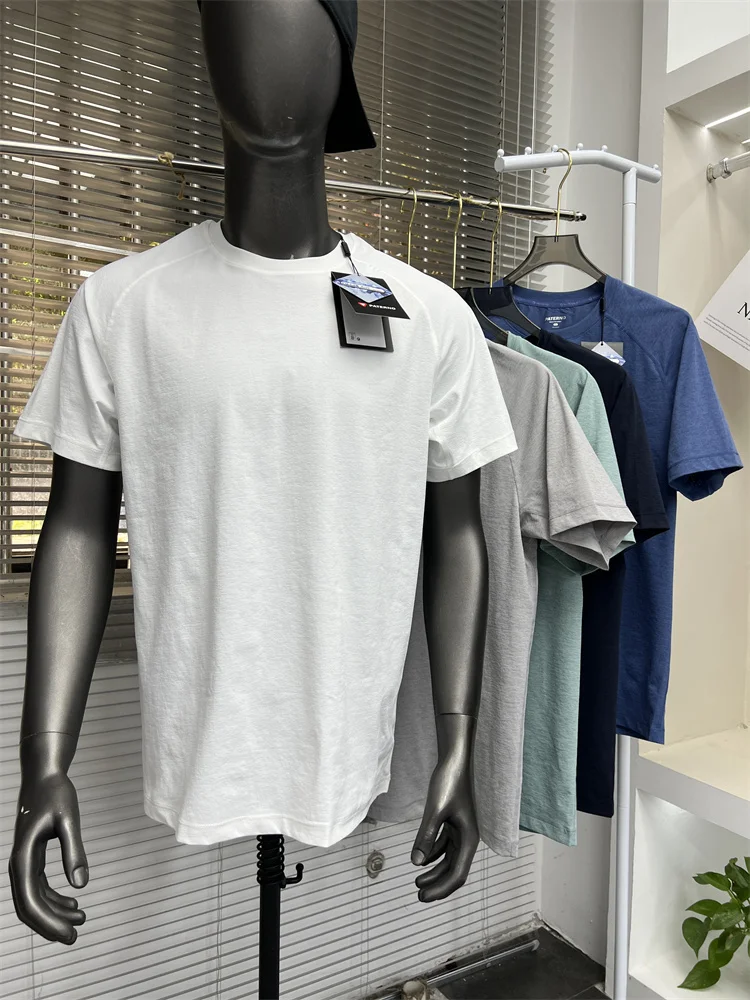 

Tech Qui Dry Breathable Fabric Men's Faionable Versatile Sweat Absorbent Qui Dry Elastic Sport ort Sve T-irt