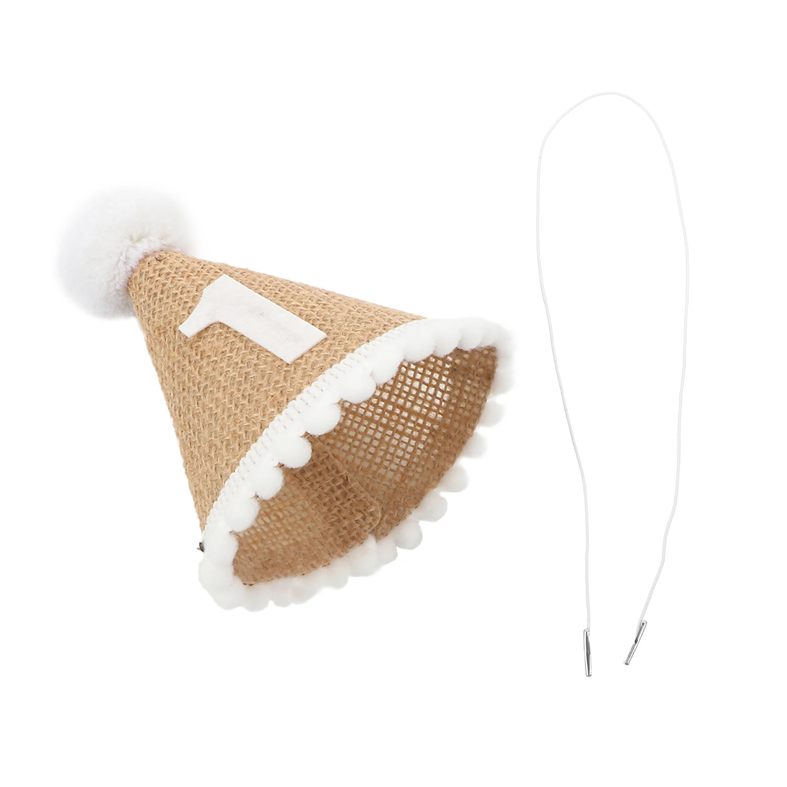 

Birthday Party Hat Hats for Kids 1st Headwear Baby Toddler Linen Cap Child Infant