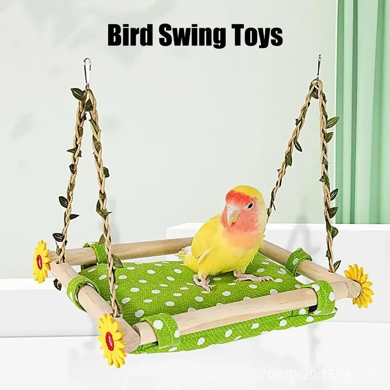 Bird Standing Perch for Parrot Birdcages Warm Swing Hammocks Bed Bird Rest Sleep Bed Cockatiels Lovebirds Swing Toy