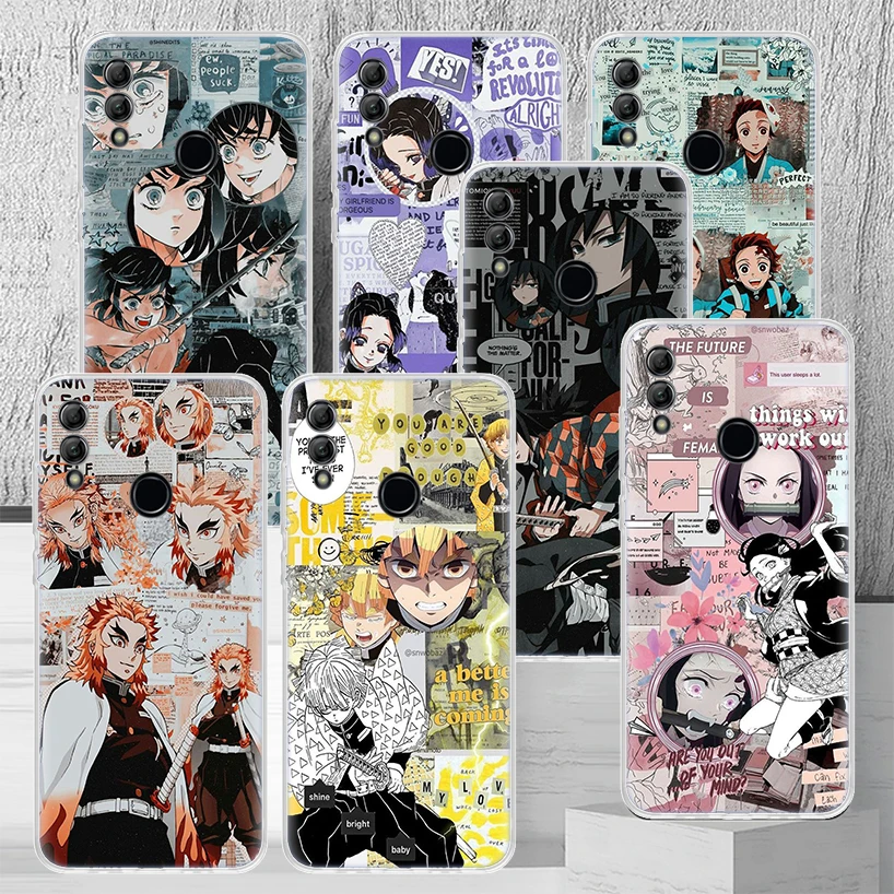 Demon Slayer Anime Kimetsu No Yaiba Phone Case Capa For Huawei Honor 9 10 Lite 9X 8X 8A 8S Y5 Y6 Y7 Y9 P Smart Z 2019 1020i Patt