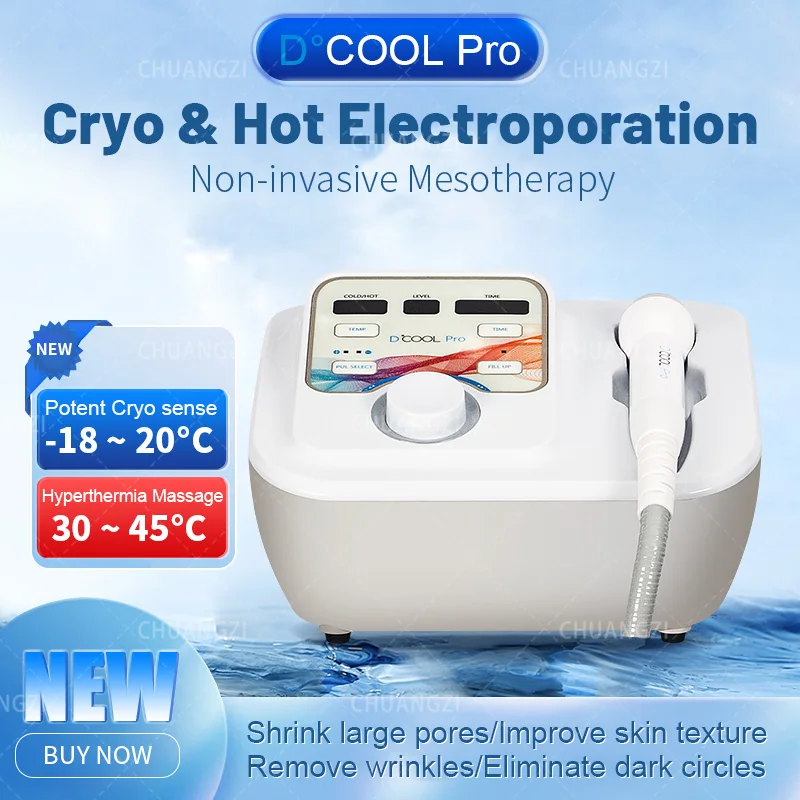 

2025 New Dcool Portable Cool Hot EMS Electroporation Professional Skin Tightening Anti Puffiness Facial Lifting Cryo RF Machine