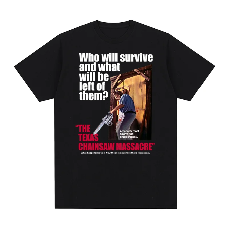 Texas Chainsaw Massacre Vintage T-shirt 1990s Horror Movie Halloween Clothing Cotton Men T shirt New TEE TSHIRT Womens tops