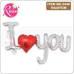 I Love You Red heart letter balloons foil globos valentines day Wedding Decorations Party Supplies Engagement gifts