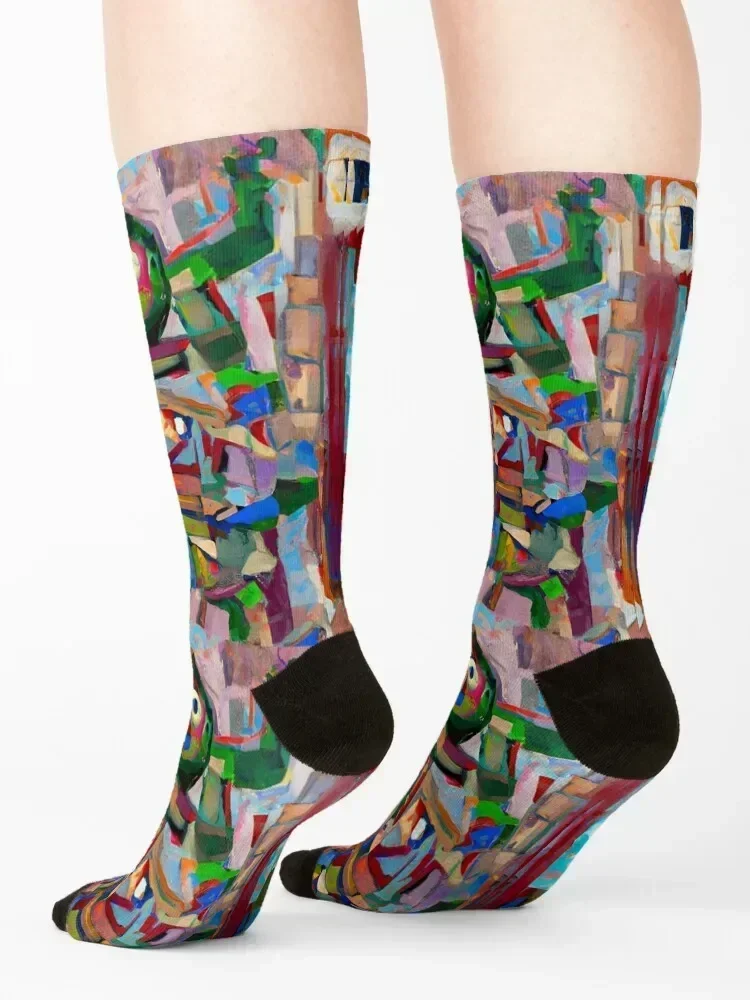 Abstract Art Socks custom sports floor colored snow Men Socks Women's