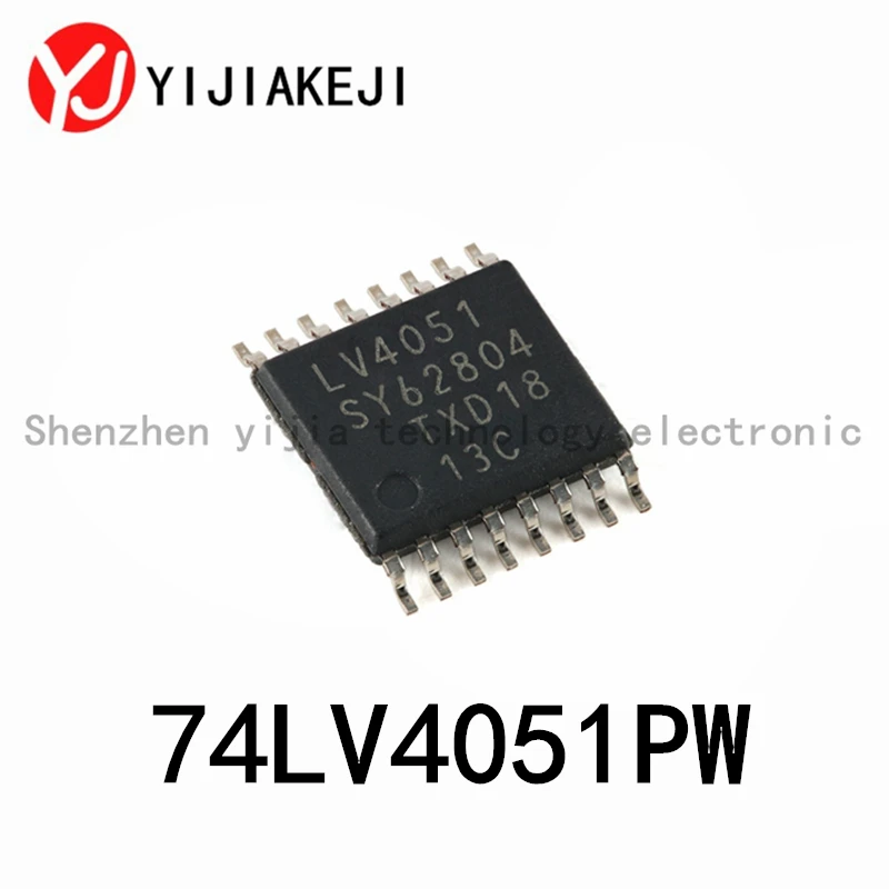 10pcs New original 74LV4051PW TSSOP-16 8-channel analog multiplexer/demultiplexer