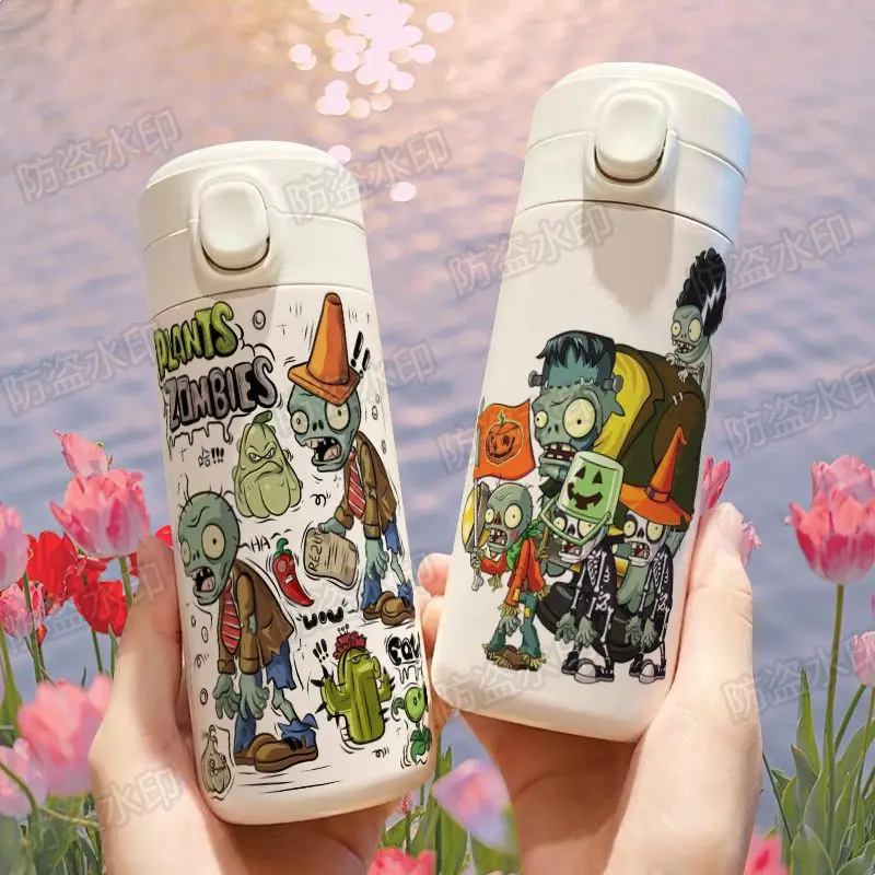 

Plants Vs. Zombies Large Capacity Thermos Cup Lightweight Portable Stainless Steel Water Bottle High Appearance Insulated Cup