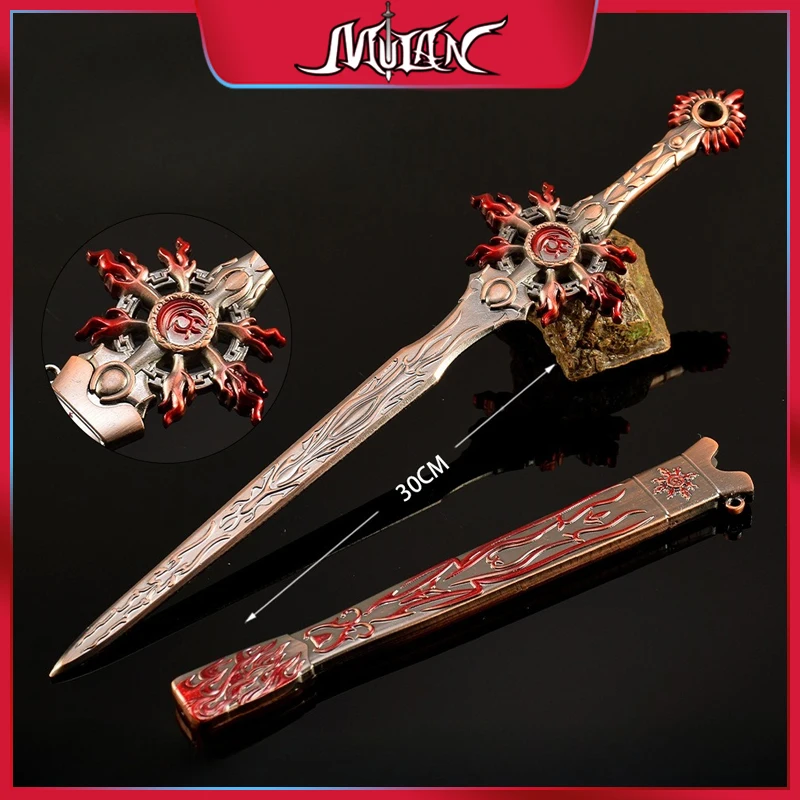 

30 CM Anime Peripherals Time of Sword Metal Craft Weapon Model Collectible Desk Ornaments Creative Birthday Gift for Boyfriend