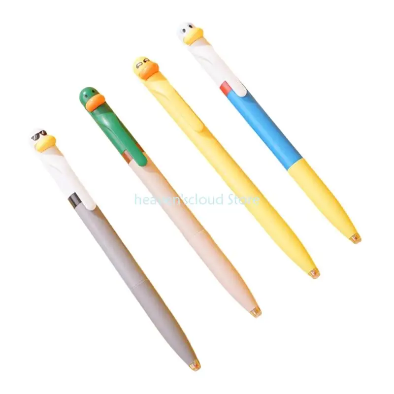 

Y88b Cartoon Duck Gel Pen Pen 0,5 мм закручивание наконечника, чтобы открыть закрытый гель -ручка быстро сухая для письма