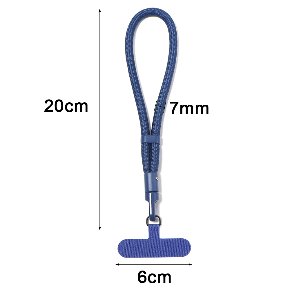 1Pc Universal Adjustable Mobile Phone Lanyard Short Wrist Strap with Self-locking Anti-drop Design Durable Polyester Phone Strap